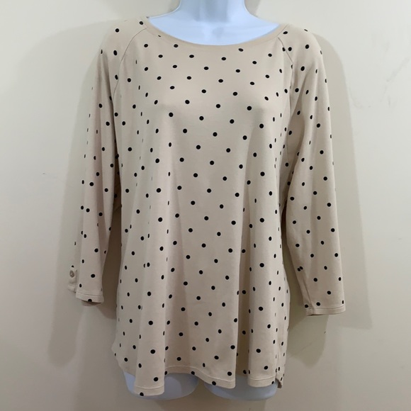 Karen Scott Tops - Karen Scott Polka Dot Shirt  Size XXL